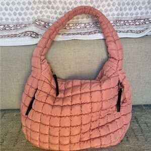 Free people fp movement Quilted Pink carryall Shoulder Bag